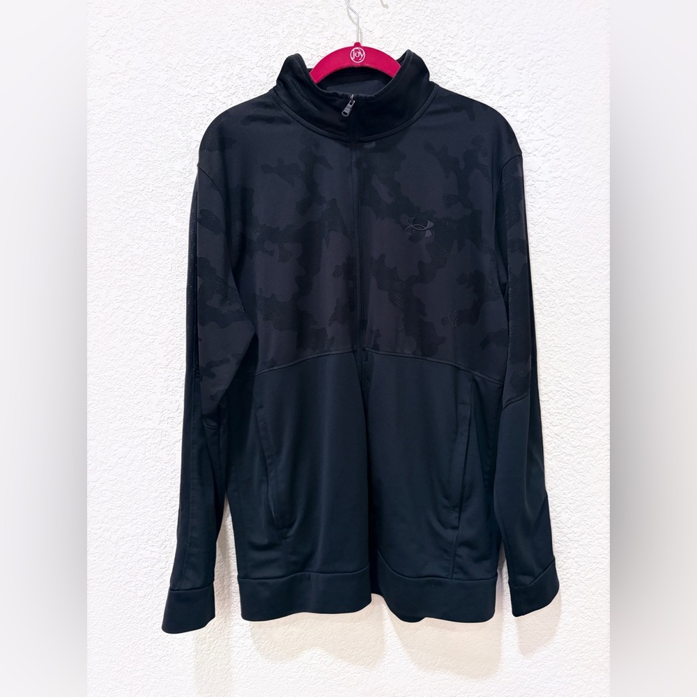 Under Armour Men's Black Camo-Accent Lightweight Jacket size L pre-owned